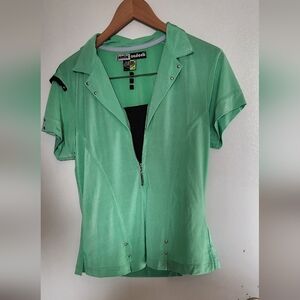 Jamie Sadock Light Green Short Sleeve Athletic Top